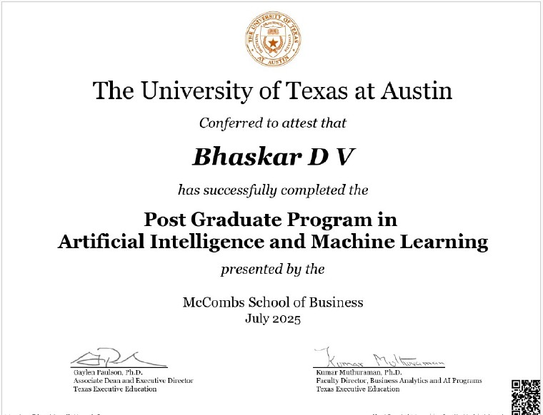 UT Austin PGP-AIML